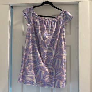 Vineyard Vines Pink Island Palm Off The Shoulder Dress XS